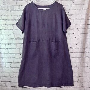 Via Vai by Pollero Vintage NWT Linen Shift Dress Purple‎ Size Large